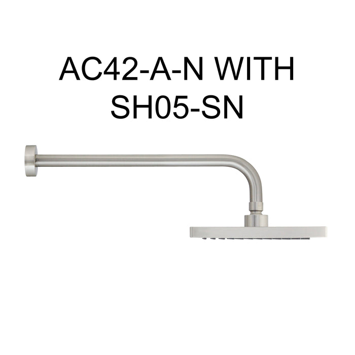 8" SQUARE Rain Shower Head - Satin Nickel