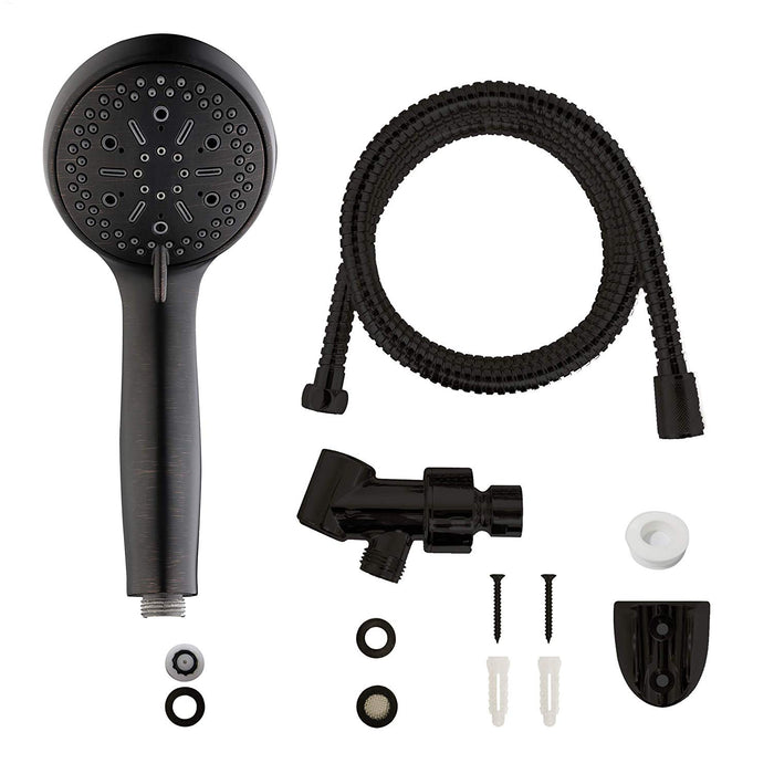 6 Function Massage Hand Shower Set - Rubbed Bronze