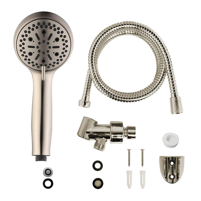 6 Function Massage Hand Shower Set - Satin Nickel