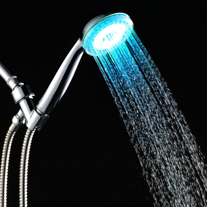 7 Color LED Handshower Set - NO Batteries Required