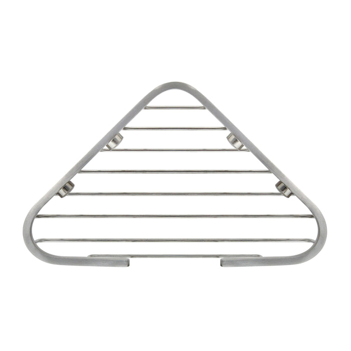 6" x 6" LARGE Corner Soap Basket - SS304 - Satin Nickel
