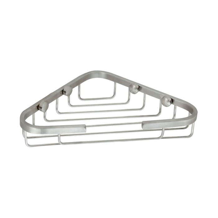 6" x 6" LARGE Corner Soap Basket - SS304 - Satin Nickel