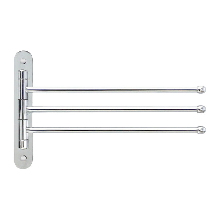 14" Triple Swing Towel Bar - Polished Chrome