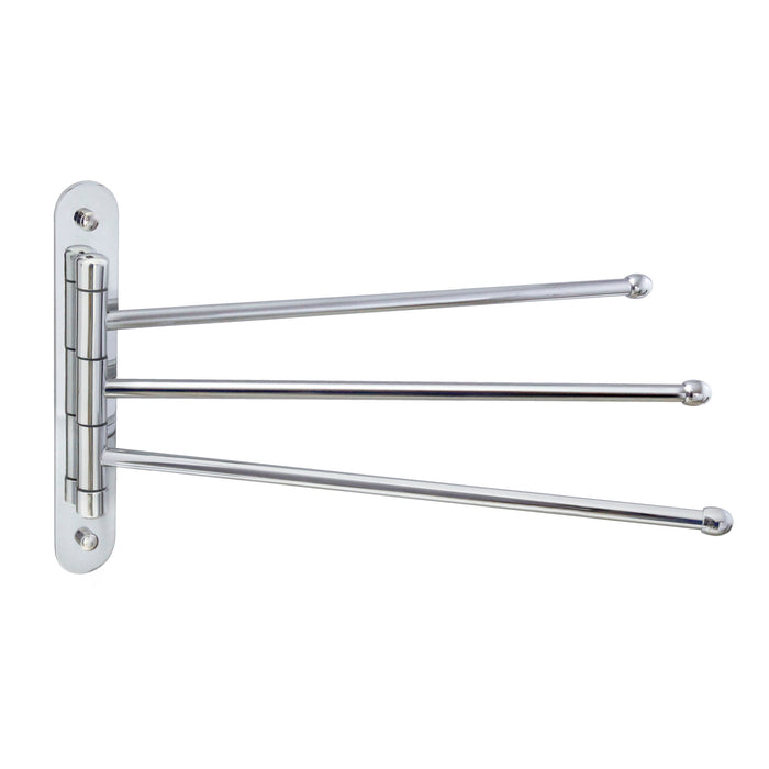 14" Triple Swing Towel Bar - Polished Chrome