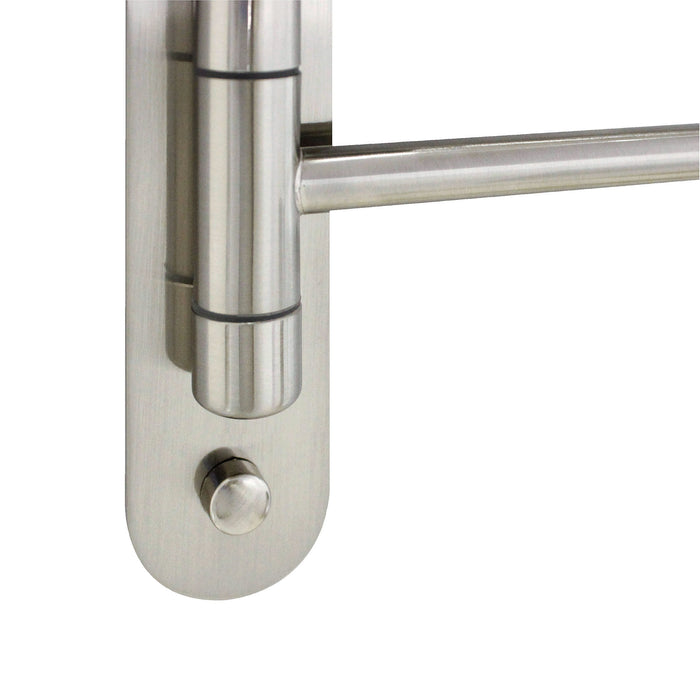 14" Triple Swing Towel Bar - Satin Nickel