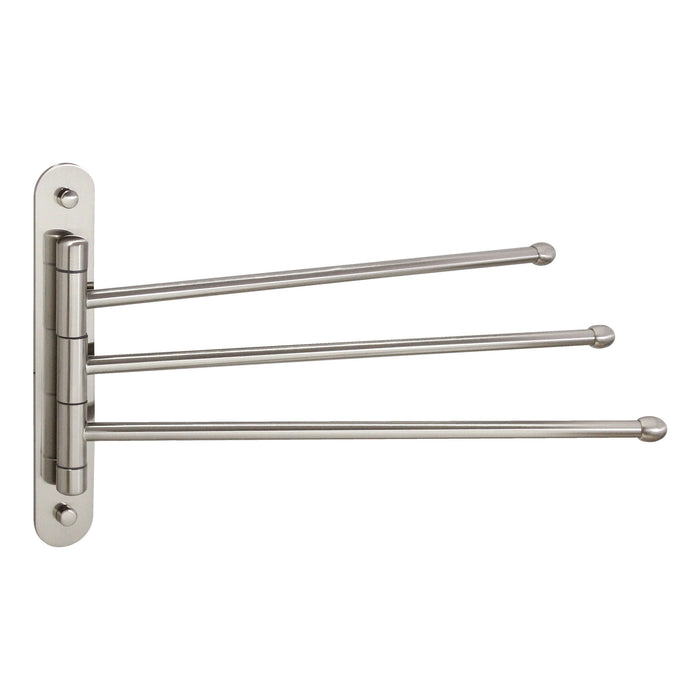 14" Triple Swing Towel Bar - Satin Nickel