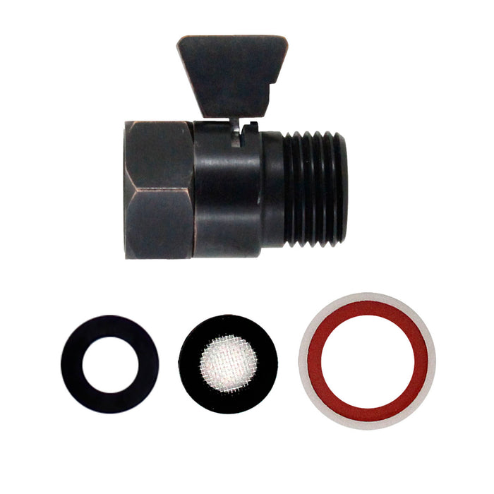 Volume Control and Shut Off Valve - Rubbed Bronze