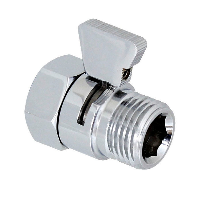 Volume Control and Shut Off Valve - Polished Chrome
