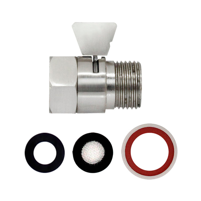 Volume Control and Shut Off Valve - Satin Nickel