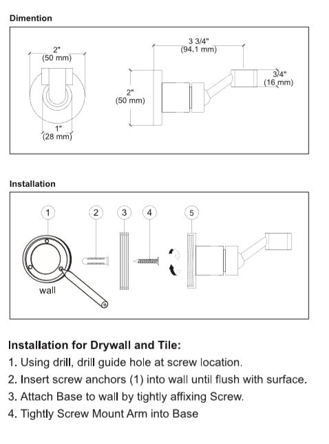 Heavy Duty Hand Shower Wall Mount - Satin Nickel