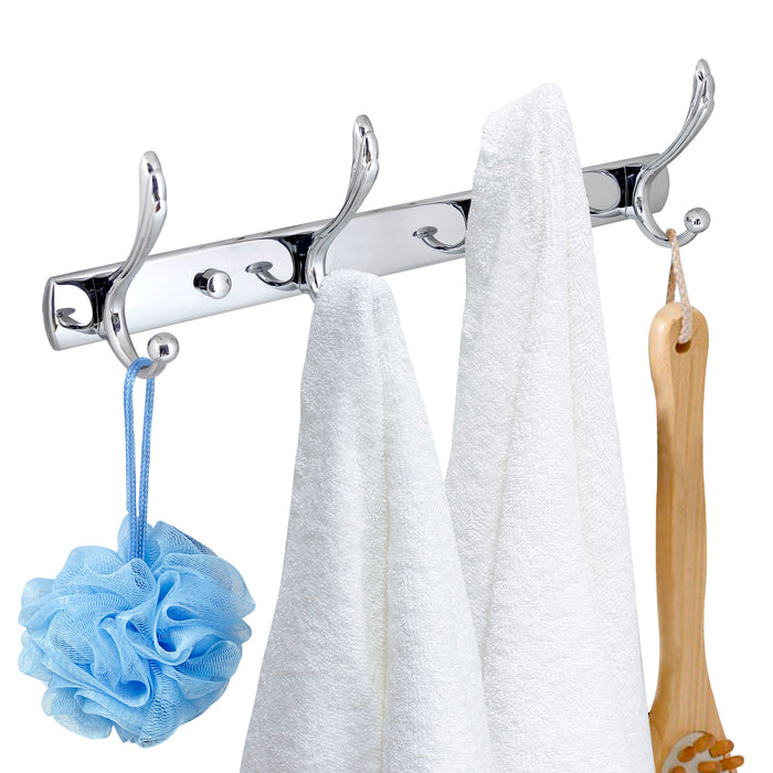 Four Pronged Robe & Towel Hook - Polished Chrome