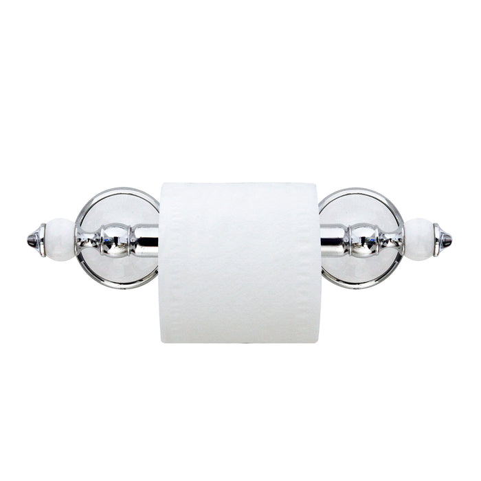 Toilet Paper Holder - Arora Series - White Porcelain & Polished Chrome