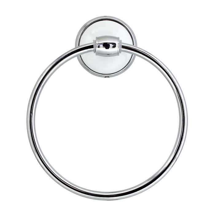 Circle Towel Ring - Arora Series - White Porcelain & Polished Chrome