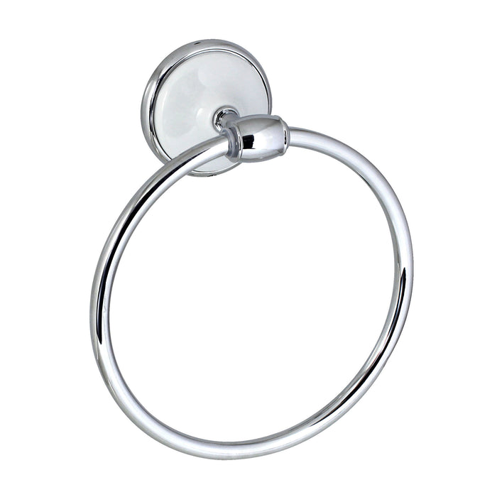 Circle Towel Ring - Arora Series - White Porcelain & Polished Chrome