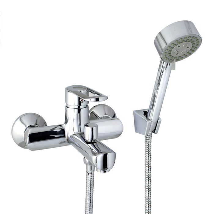 European Modern Style Tub & Shower Mixer with Hand Shower Set - Lift Handle