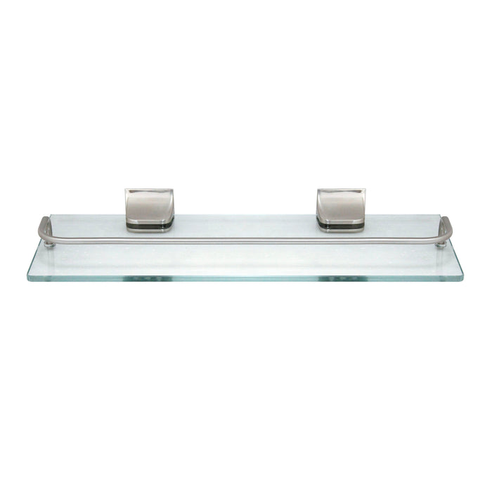 Glass Wall Shelf - Satin Nickel